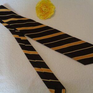 RETRO VINTAGE BROWN & ORANGE MENS TIE By Wembley